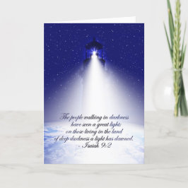 Festiva Tarjeta de felicitación para Navidades Isaiah 9:2
