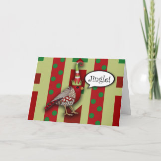Festiva Tarjeta de felicitación para Navidades Jingle Bird