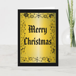 Festiva Tarjeta de felicitación para Navidades negros y do
