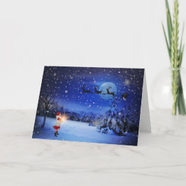 Festiva Tarjeta de felicitación para Navidades nocturnos d