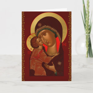Festiva Tarjeta de felicitación para Navidades ortodoxos r