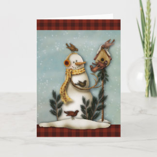 Festiva Tarjeta de felicitación para Navidades primitivos