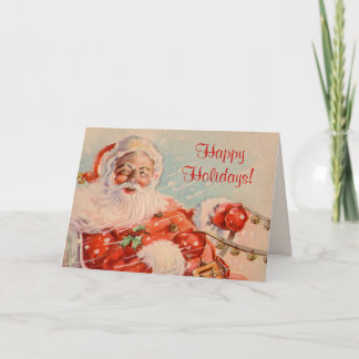 Festiva Tarjeta de felicitación para Navidades Santas Slei