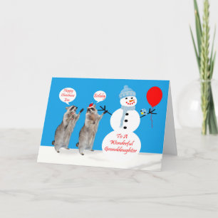 Festiva Tarjeta de felicitación para nieta de navidades de