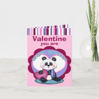 Festiva Tarjeta de felicitación para oso del el día de San