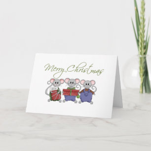 Festiva Tarjeta de felicitación para ratones de vacaciones