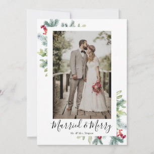 Festiva Tarjeta de felicitación para recién casados, vacac