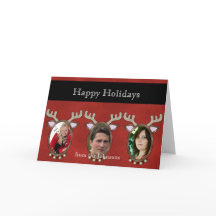 Tarjeta de felicitación para tres Navidades de fot