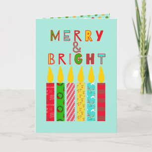 Festiva Tarjeta de felicitación para velas de Navidades am