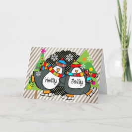 Festiva Tarjeta de felicitación patinadora alegre del día