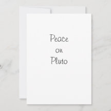 Tarjeta de felicitación Paz en Plutón