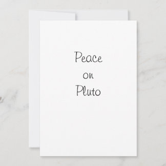Festiva Tarjeta de felicitación Paz en Plutón