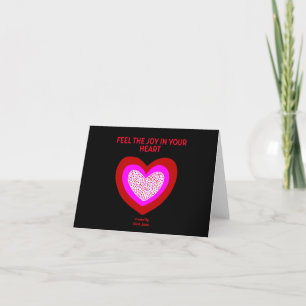 Festiva Tarjeta de felicitación pequeña para el corazón al