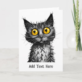 Festiva Tarjeta de felicitación personalizada para gatos