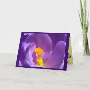 Festiva Tarjeta de felicitación Personalizado Crocus Flowe