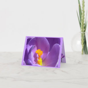 Festiva Tarjeta de felicitación Personalizado Crocus Flowe