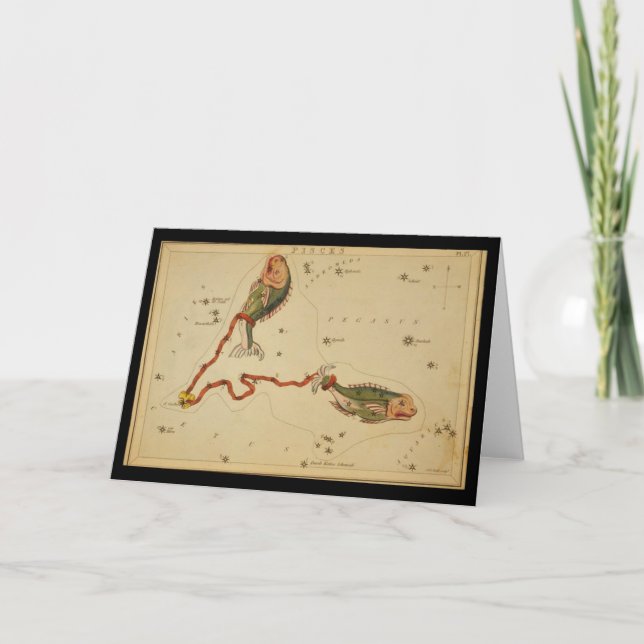Festiva Tarjeta de felicitación Pisces (Anverso)