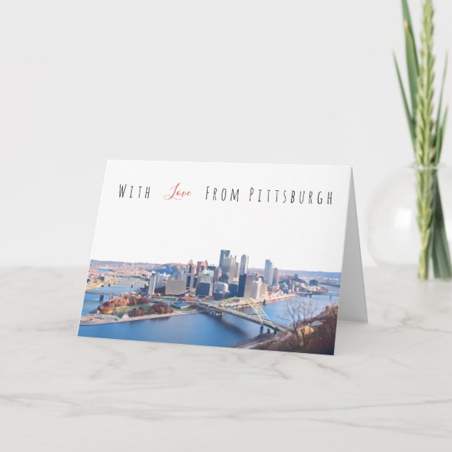 Festiva Tarjeta de felicitación Pittsburgh (Anverso)