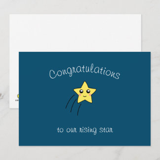 Festiva Tarjeta de felicitación plana de estrella emergent