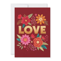 Tarjeta de felicitación plana de FLORES ELEGANTE