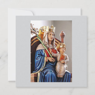 Festiva Tarjeta de felicitación plana de Nuestra Señora de