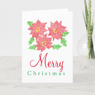 Festiva Tarjeta de felicitación Poinsettia