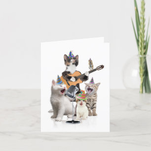 Festiva Tarjeta de felicitación por cumpleaños - Bandas de
