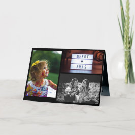 Festiva Tarjeta de felicitación por foto de familia de nav