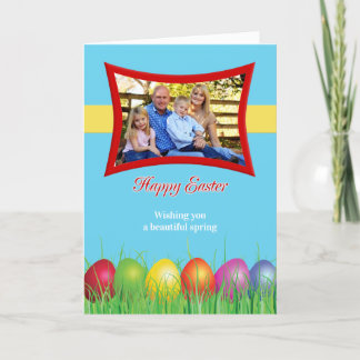 Festiva Tarjeta de felicitación por foto de Pascua