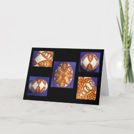 Festiva Tarjeta de felicitación Pysanka - En blanco