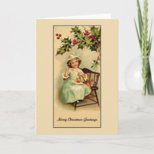 Festiva Tarjeta de felicitación Quilter para Navidades de