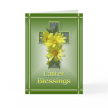 Tarjeta de felicitación Radiant Cross Easter Bless