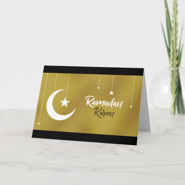 Festiva Tarjeta de felicitación Ramadan Kareem (Anverso)