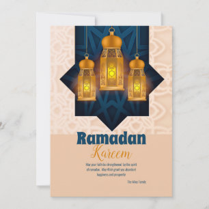 Festiva Tarjeta de felicitación Ramadan Kareem Lanterns