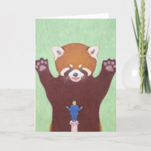 Festiva Tarjeta de felicitación Red Panda vs. Trump