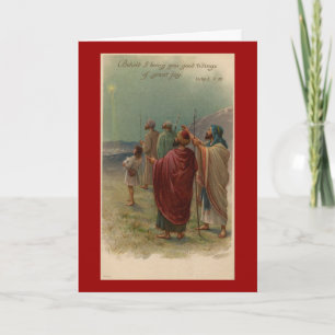 Festiva Tarjeta de felicitación religiosa de los pastores