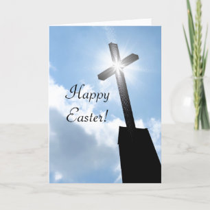 Festiva Tarjeta de felicitación religiosa feliz de Pascua