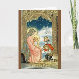 Festiva Tarjeta de felicitación religiosa italiana del