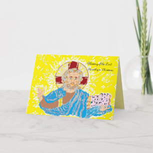 Festiva Tarjeta de felicitación religiosa para navidades