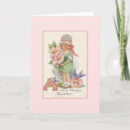 Festiva Tarjeta de felicitación Retro Easter