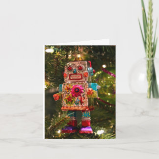 Festiva Tarjeta de felicitación Retro Robot