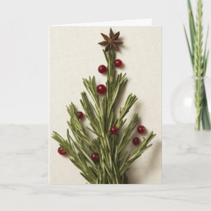 Festiva Tarjeta de felicitación Rosemary Christmas Tree