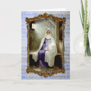 Festiva Tarjeta de felicitación santa de la noche de O