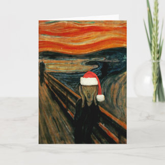 Festiva Tarjeta de felicitación Scream Santa