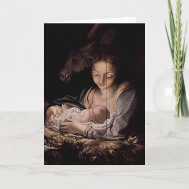 Festiva Tarjeta de felicitación (Scripture): Divino Luke 2 (Anverso)