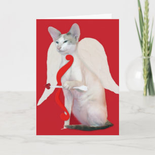 Festiva Tarjeta de felicitación siamesa del el día de San