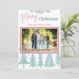 Festiva Tarjeta de felicitación simple para Navidades