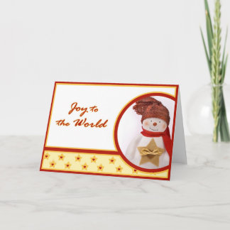 Festiva Tarjeta de felicitación Snowmann