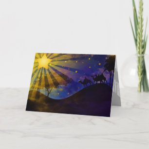 Festiva Tarjeta de felicitación Star para tres sabios y Na
