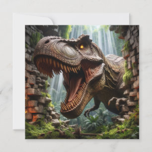 Festiva Tarjeta de felicitación T-Rex